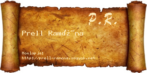 Prell Ramóna névjegykártya
